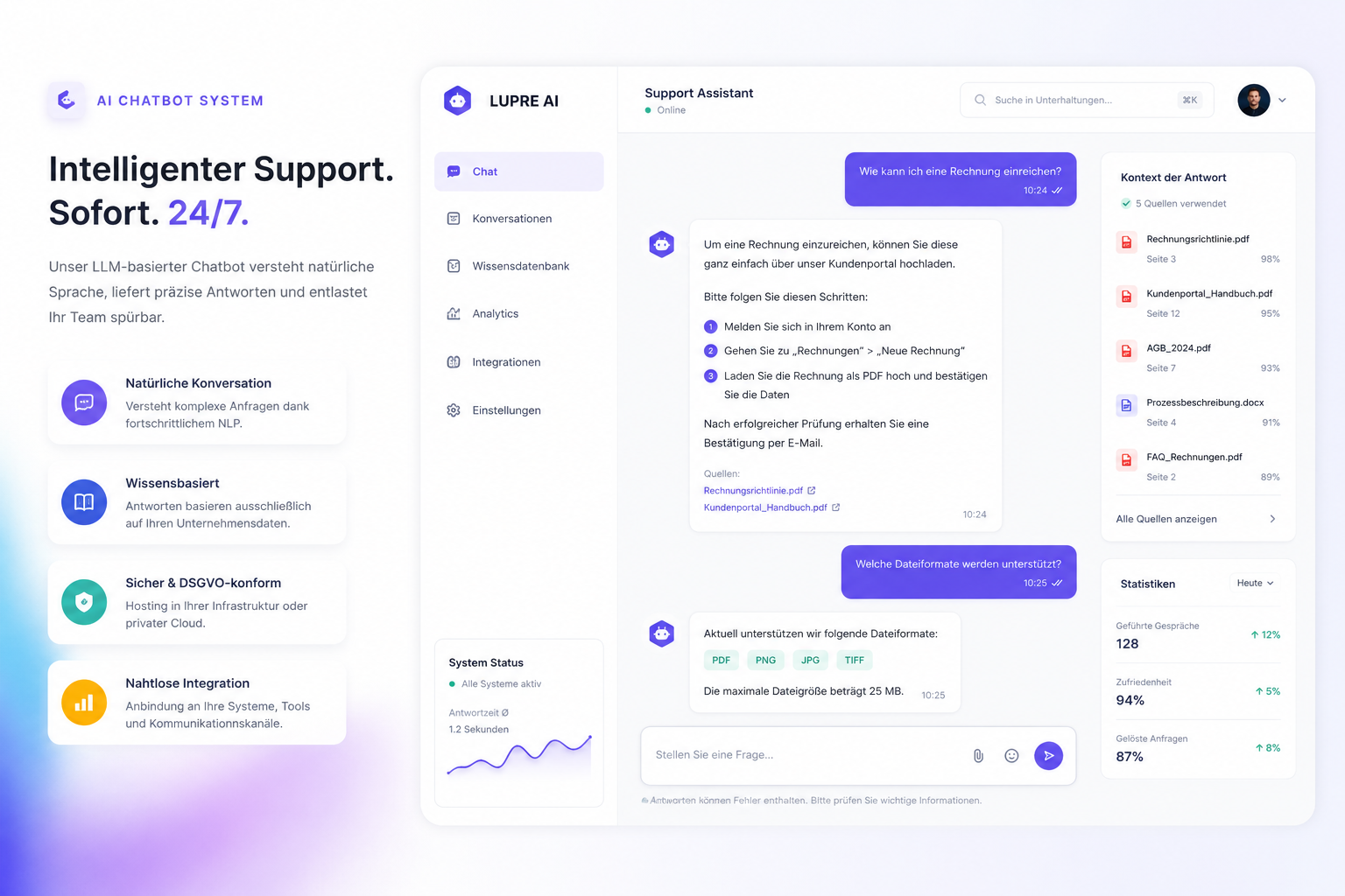AI-Chatbot-System Ansicht 1